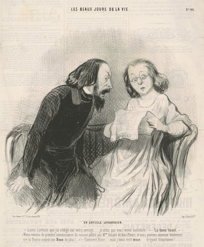 Ein lobender Artikel von Honoré Daumier