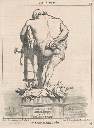 Ein neuer Herkules Farnese von Honoré Daumier