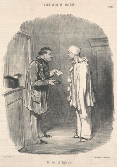 Ein gerupfter Pierrot von Honoré Daumier