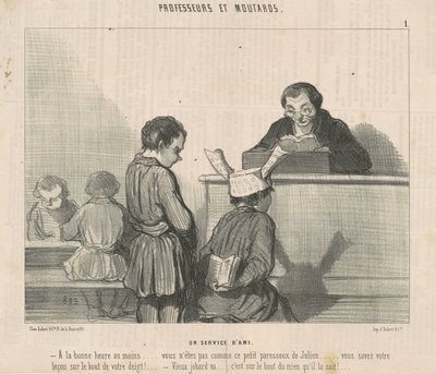 Ein Freundschaftsdienst von Honoré Daumier