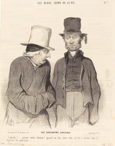Ein angenehmes Treffen von Honoré Daumier