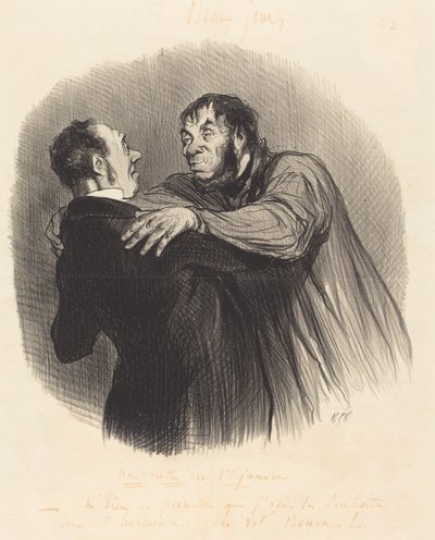 Ein Besuch am 1. Januar von Honoré Daumier