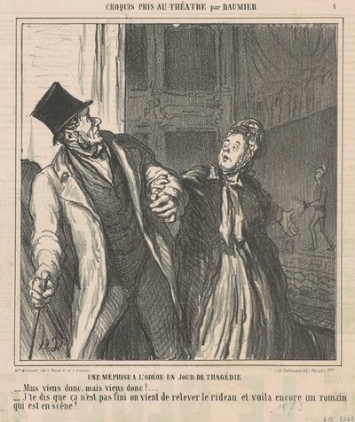 Ein Missverständnis im Odéon... von Honoré Daumier