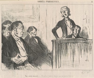 Ein musikalischer Abend von Honoré Daumier