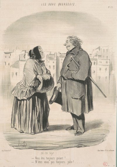 Sie sind immer galant! ... von Honoré Daumier