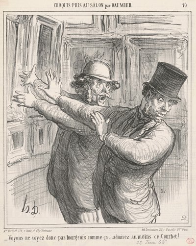 Sehen wir... bewundern Sie wenigstens diesen Courbet! ... von Honoré Daumier