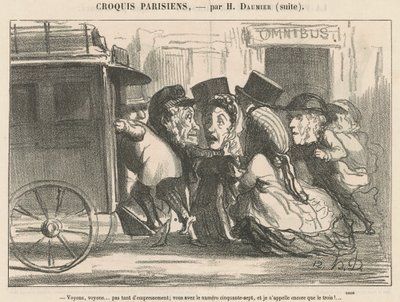 Sehen wir, sehen wir... nicht so viel Eile... von Honoré Daumier