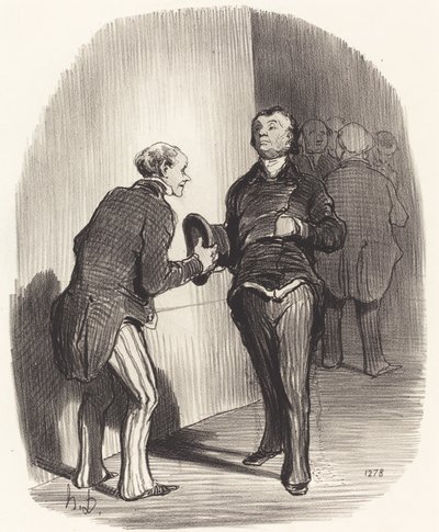 Ansicht eines Ministervorzimmers von Honoré Daumier