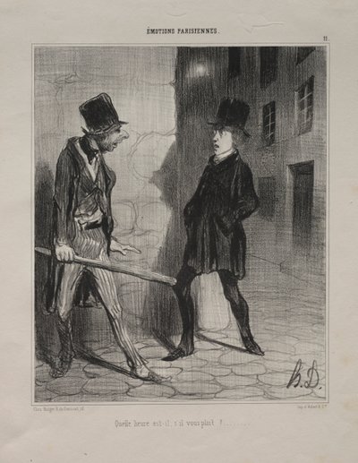 Wie spät ist es, bitte? von Honoré Daumier