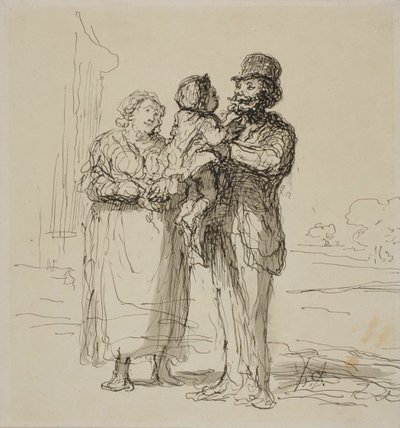 Familienszene von Honoré Victorin Daumier