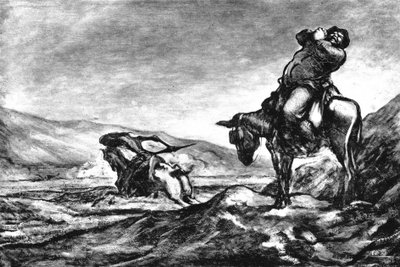 Don Quichotte und Sancho Pansa von Honoré Daumier