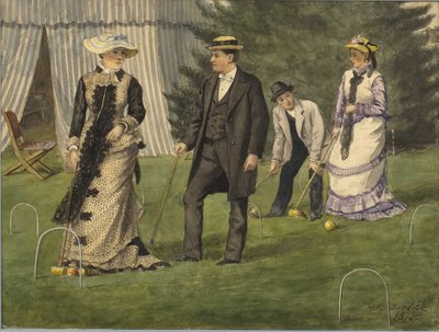 Das Krocketspiel, 1875 von Horace Robbin Burdick