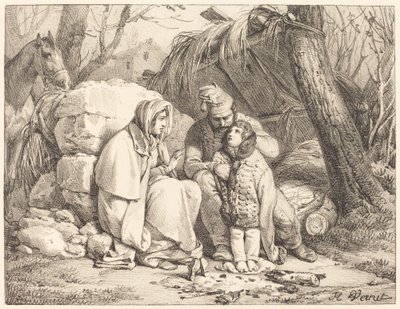 Lagernde Soldatenfamilie von Emile Jean Horace Vernet