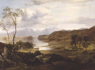 Loch Fad: Arran in der Ferne von Horatio McCulloch