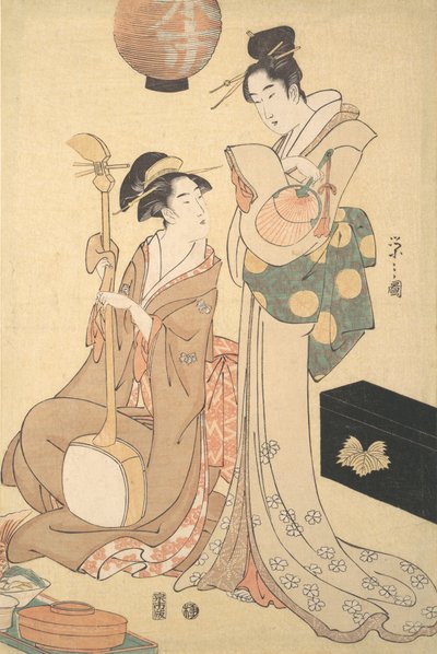 Zwei Geishas, ca. 1792 von Hosoda Eishi