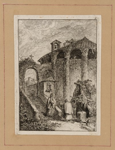 Platte Fünf aus Abende in Rom von Hubert Robert