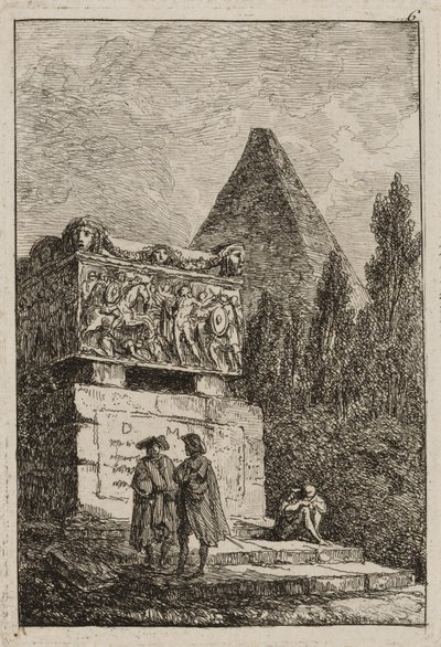 Tafel Sechs aus Abende in Rom, 1763-64 von Hubert Robert