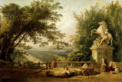 Terrassenruine in einem Park, um 1780 von Hubert Robert