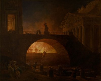 Der Brand von Rom von Hubert Robert