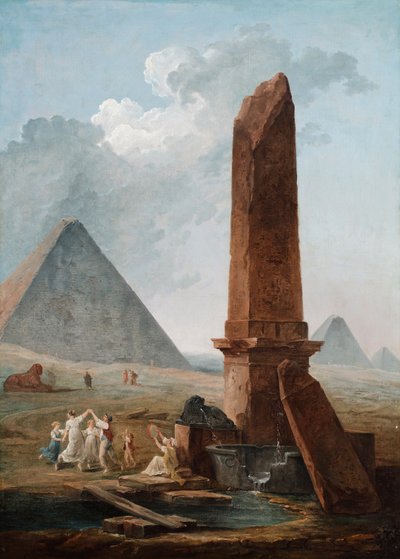 Die Farandole zwischen ägyptischen Denkmälern von Hubert Robert