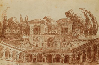 Die Villa Farnese, Rom von Hubert Robert