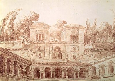 Villa Farnese, Rom von Hubert Robert