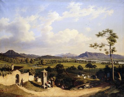 Blick auf Salzburg, 1847 von Hubert Sattler