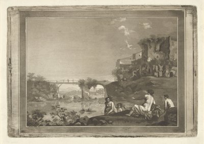 Landschaft mit badenden Nymphen von Hubertus van Hove
