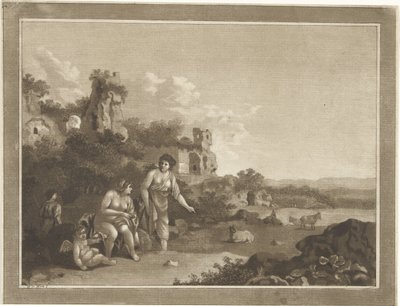 Landschaft mit Nymphen von Hubertus van Hove