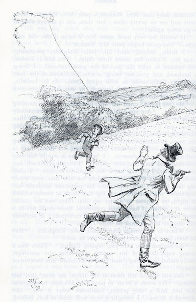 Mr. Knightley fliegt einen Drachen von Hugh Thomson