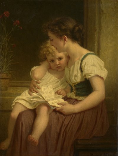 Mutter und Kind, ca. 1864 von Hugues Merle