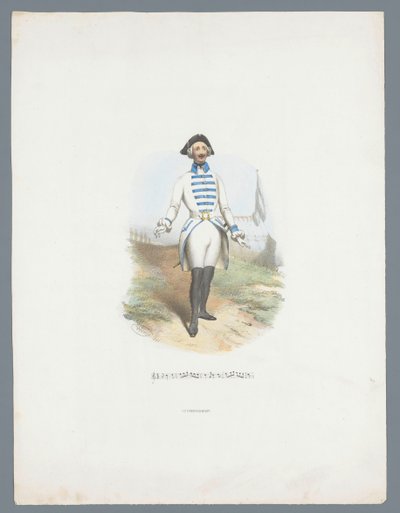 Mann in historischem Kostüm von Huib van Hove Bz