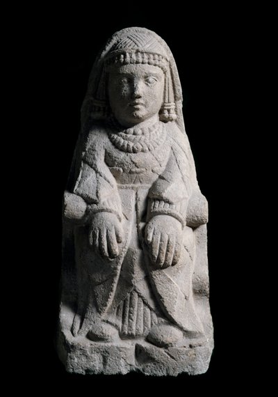 Sitzende Dame. Kalksteinskulptur, 4.-2. Jahrhundert v. Chr. von Iberian