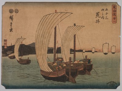 Segelboote von Ichiryusai Hiroshige II