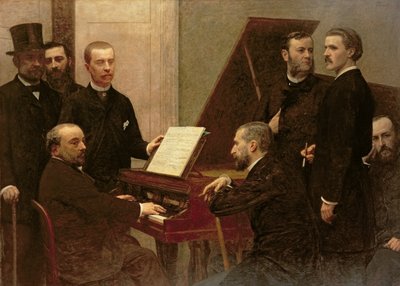 Um das Klavier, 1885 von Ignace Henri Jean Fantin Latour