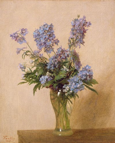 Vase mit Akeleien, 1887 von Ignace Henri Jean Fantin Latour