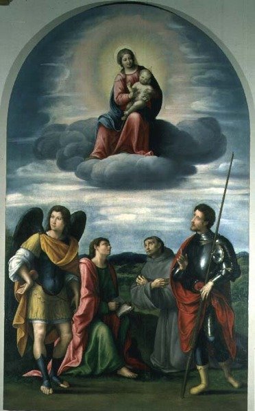 Madonna mit Kind und Heiligen von Il  Francia