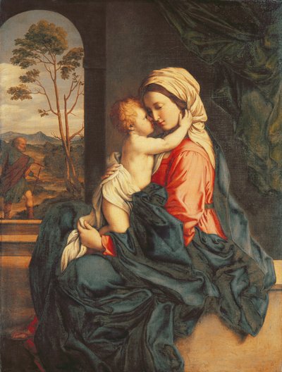 Die Jungfrau und das Kind umarmen sich ca. 1660-85 von Il Sassoferrato