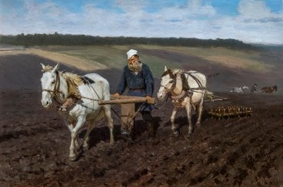 Leo Tolstoi als Landarbeiter von Ilya Efimovich Repin