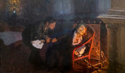 Selbstverbrennung. Gogol verbrennt sein Manuskript von Ilya Efimovich Repin