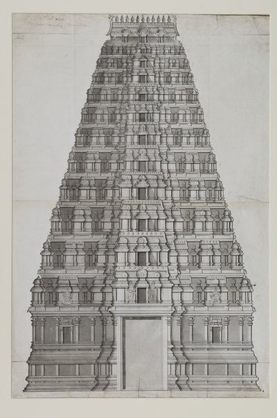 Ein zwölfstöckiger Gopuram von Indian School