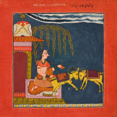 Kaccheli Ragini, aus einem Ragamala von Indian School