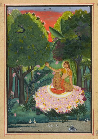 Kamod Ragini, Folio aus einem "Ragamala" von Indian School