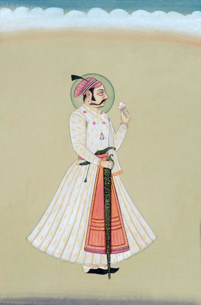Miniaturmalerei von Maharana Amar Singh Udaipur von Indian School