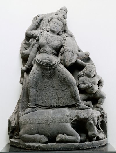 Durga tötet Mahisa, ca. 1300 von Indonesian School