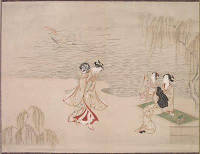 Schönheiten am Strand, ca. 1765-1792 von Ippitsusai Bunchō