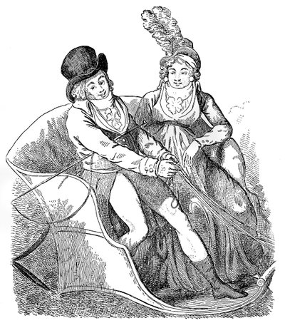 Ein Stieglitz und seine Geliebte von Isaac Cruikshank