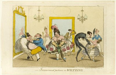 Unbequeme Partner beim Walzer von Isaac Robert Cruikshank
