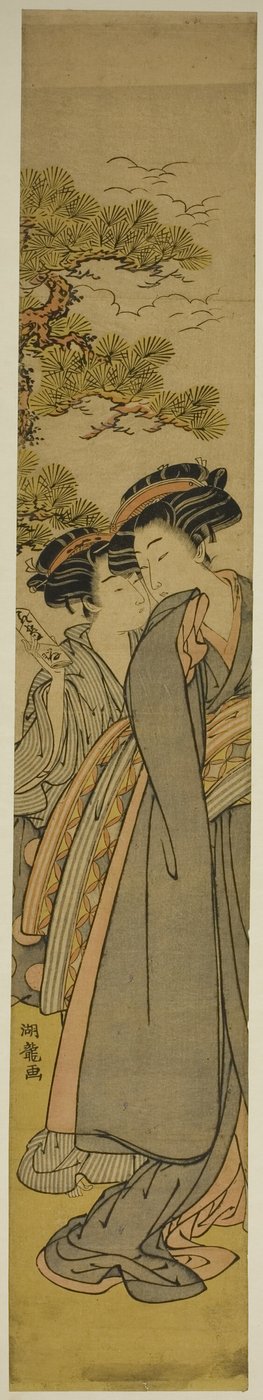 Ein Liebesbrief überbringen von Isoda Koryusai