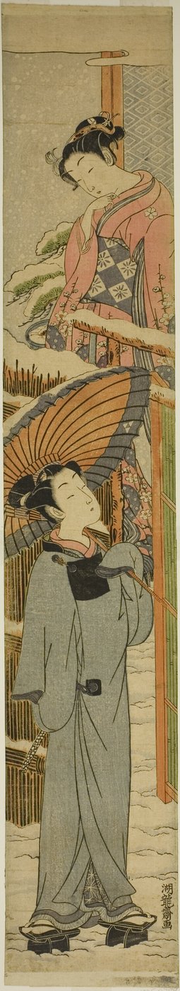 Durch das Tor schauen von Isoda Koryusai